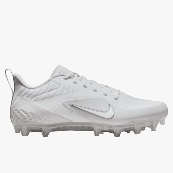 NIB Nike Men's Alpha Huarache8 Pro Lax Lacrosse Cleats Shoes White/Pure Platinum - Picture 1 of 11